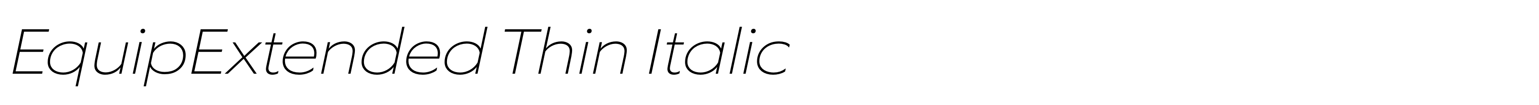 EquipExtended Thin Italic