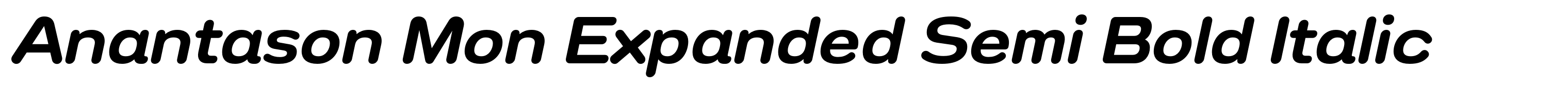 Anantason Mon Expanded Semi Bold Italic