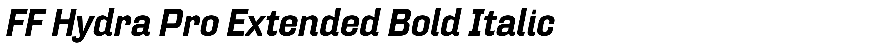 FF Hydra Pro Extended Bold Italic