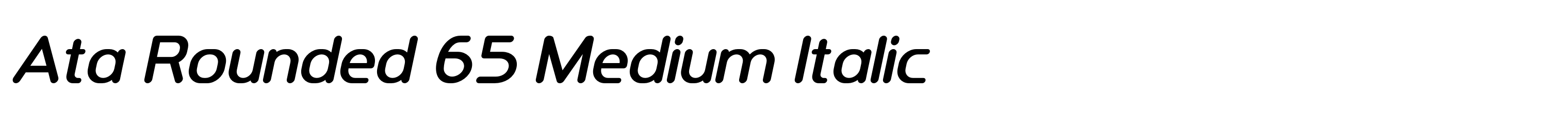 Ata Rounded 65 Medium Italic