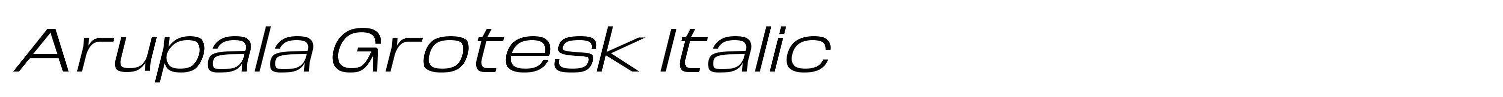 Arupala Grotesk Italic