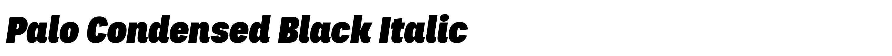 Palo Condensed Black Italic