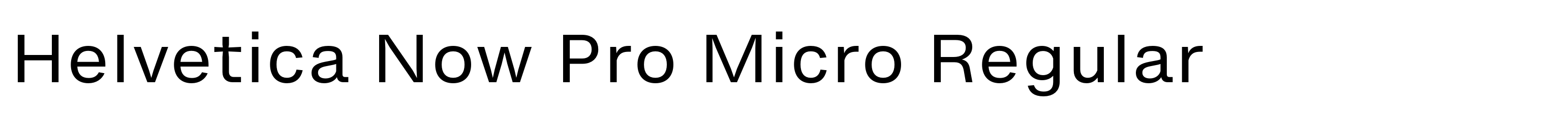 Helvetica Now Pro Micro Regular