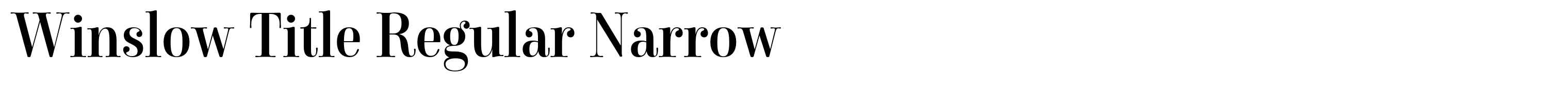 Winslow Title Regular Narrow