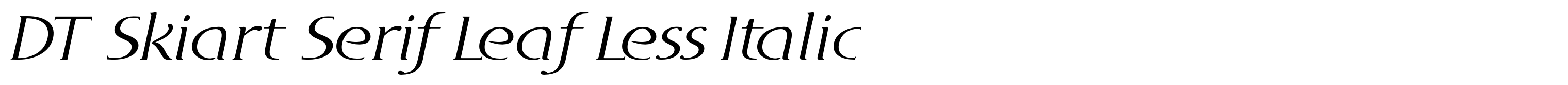 DT Skiart Serif Leaf Less Italic