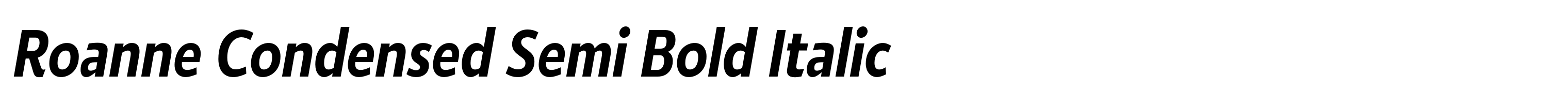Roanne Condensed Semi Bold Italic
