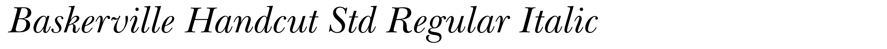 Baskerville Handcut Std Regular Italic