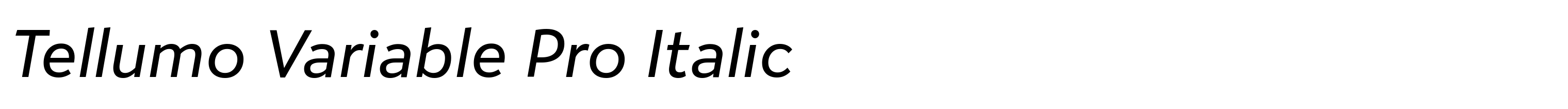 Tellumo Variable Pro Italic