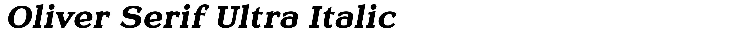 Oliver Serif Ultra Italic