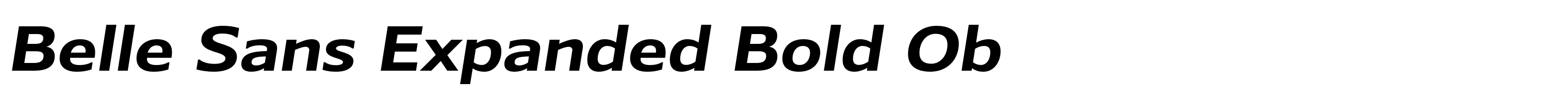 Belle Sans Expanded Bold Ob