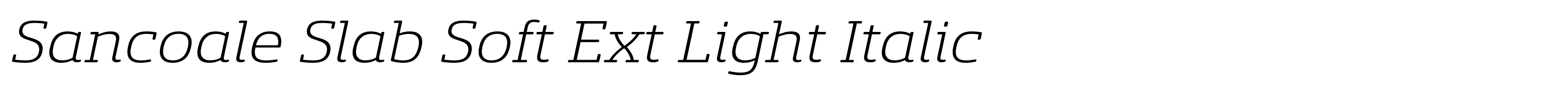 Sancoale Slab Soft Ext Light Italic