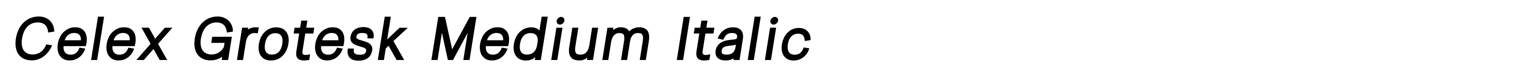 Celex Grotesk Medium Italic