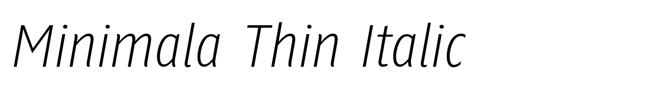 Minimala Thin Italic