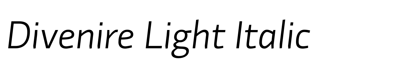Divenire Light Italic