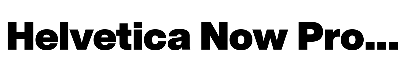 Helvetica Now Pro Display ExtraBlack