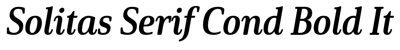 Solitas Serif Cond Bold It