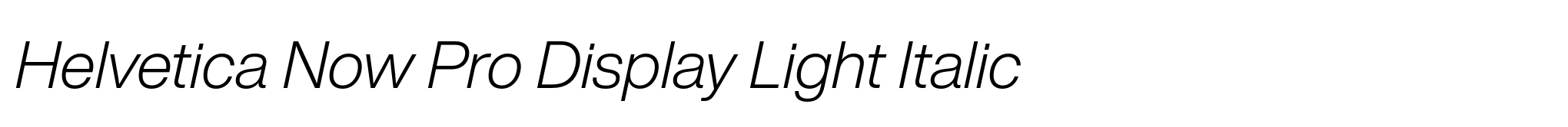 Helvetica Now Pro Display Light Italic image