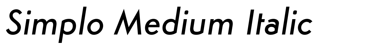 Simplo Medium Italic