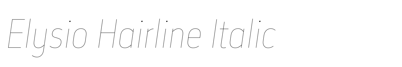 Elysio Hairline Italic