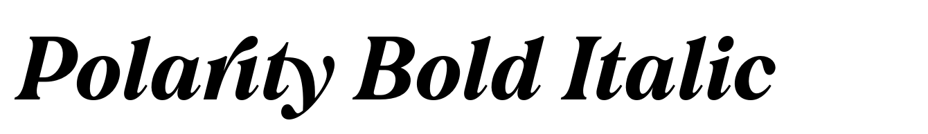 Polarity Bold Italic