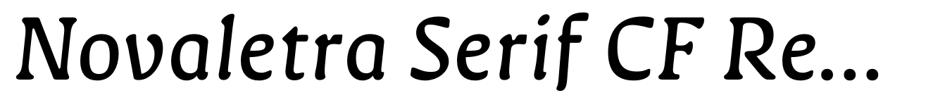 Novaletra Serif CF Regular Italic