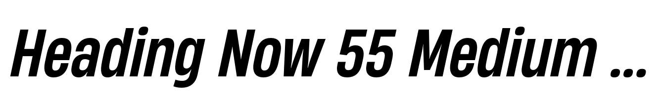 Heading Now 55 Medium Italic