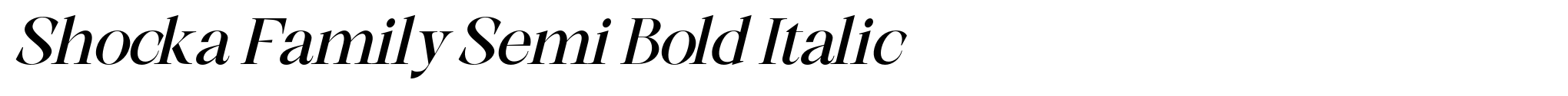 Shocka Family Semi Bold Italic image