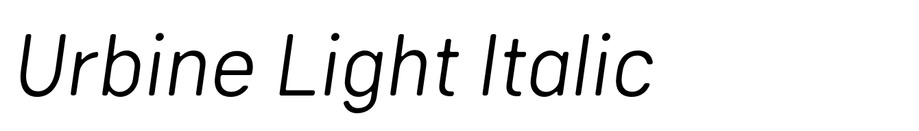 Urbine Light Italic