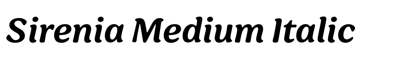 Sirenia Medium Italic