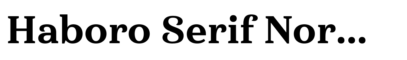 Haboro Serif Norm Ex Bold