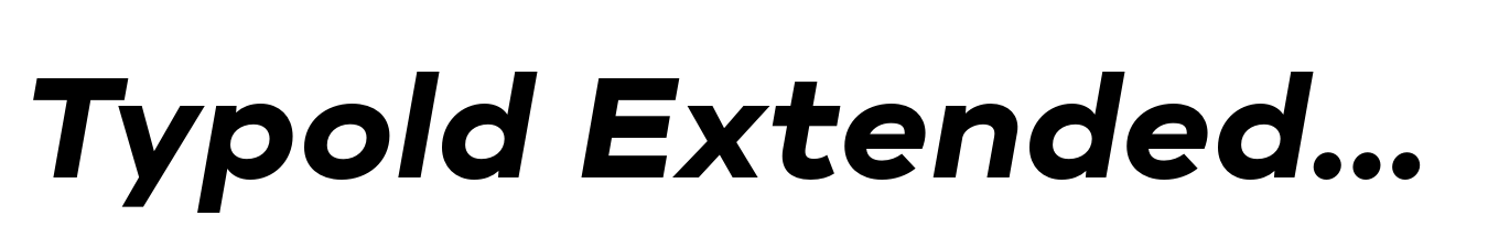 Typold Extended Extra Bold Italic
