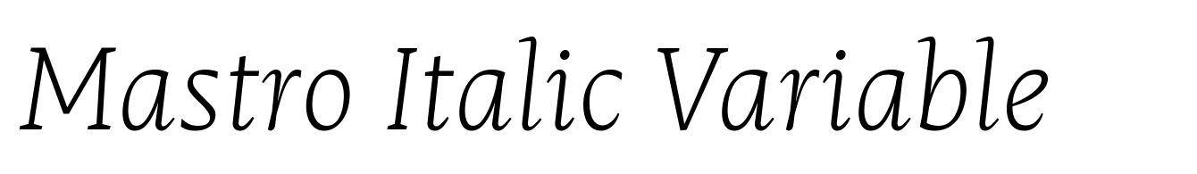 Mastro Italic Variable