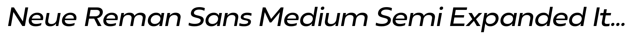 Neue Reman Sans Medium Semi Expanded Italic image