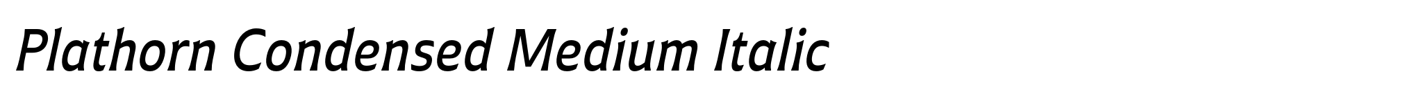 Plathorn Condensed Medium Italic image