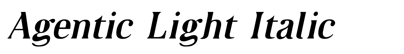 Agentic Light Italic