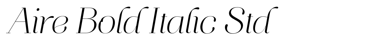 Aire Bold Italic Std