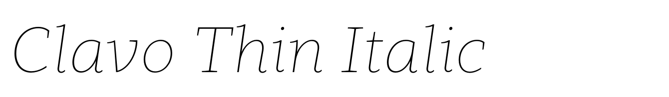 Clavo Thin Italic