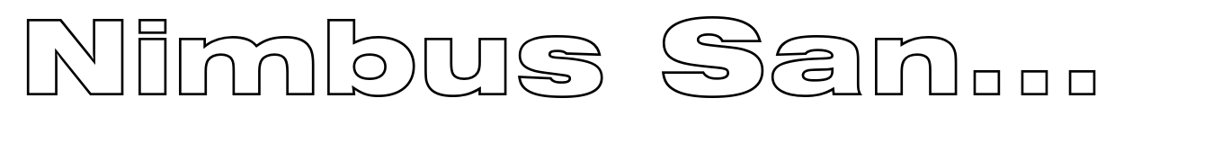 Nimbus Sans Std Black Extended Outline (D)