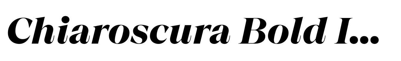 Chiaroscura Bold Italic