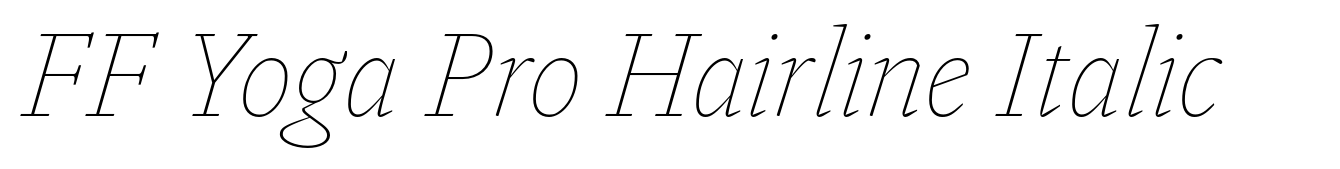 FF Yoga Pro Hairline Italic