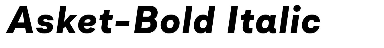 Asket-Bold Italic