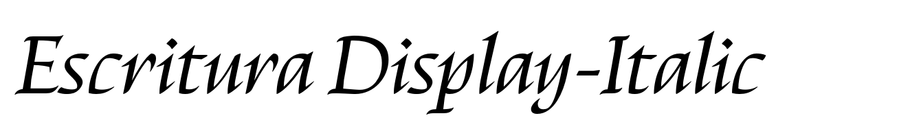 Escritura Display-Italic