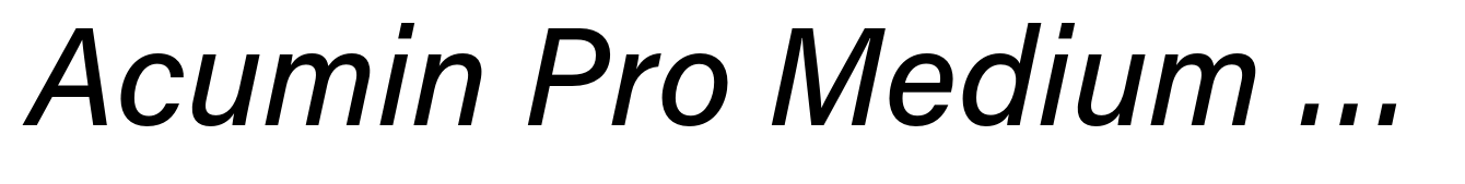 Acumin Pro Medium Italic