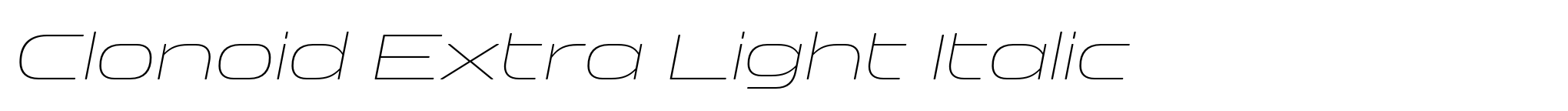 Clonoid Extra Light Italic image
