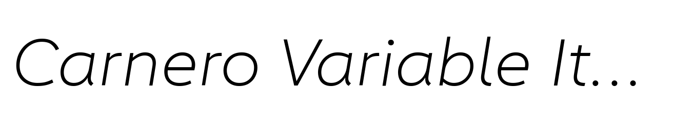 Carnero Variable Italic