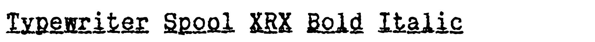 Typewriter Spool XRX Bold Italic image