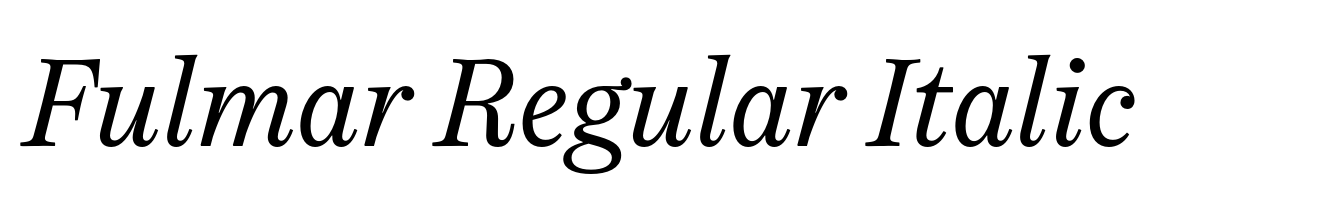 Fulmar Regular Italic