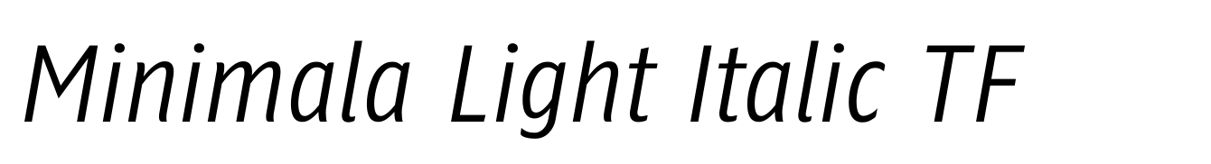 Minimala Light Italic TF