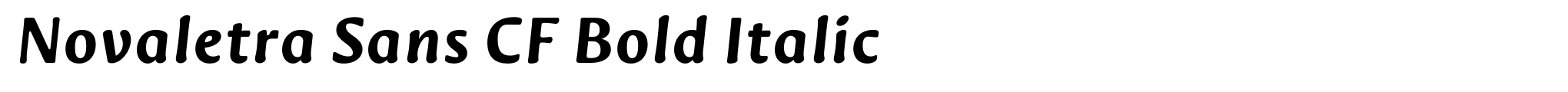 Novaletra Sans CF Bold Italic image