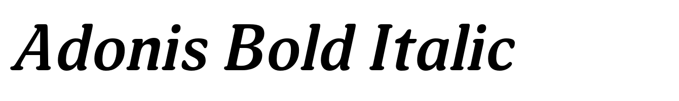 Adonis Bold Italic